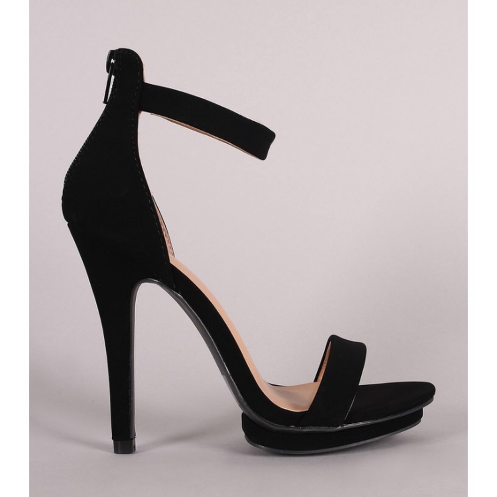 Wild Diva Lounge Nubuck Ankle Strap Stiletto Heel